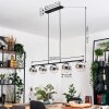 Gastor Suspension, Boule lumineuse, Suspension Chrome, Clair, Fumé, 5 lumières
