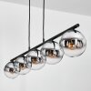 Gastor Suspension, Boule lumineuse, Suspension Chrome, Clair, Fumé, 5 lumières