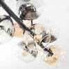 Koyoto Plafonnier, Boule lumineuse Ambre, Clair, Fumé, 10 lumières