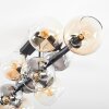 Koyoto Plafonnier, Boule lumineuse Ambre, Clair, Fumé, 10 lumières