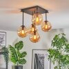 Gastor Plafonnier, Boule lumineuse Ambre, 5 lumières