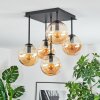 Gastor Plafonnier, Boule lumineuse Ambre, 5 lumières