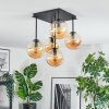 Gastor Plafonnier, Boule lumineuse Ambre, 5 lumières