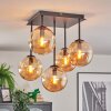 Gastor Plafonnier, Boule lumineuse Ambre, 5 lumières