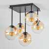 Gastor Plafonnier, Boule lumineuse Ambre, Clair, 5 lumières