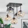 Koyoto Plafonnier, Boule lumineuse Ambre, Clair, Fumé, 5 lumières