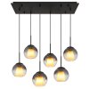 Barry Suspension Luminaires Globo Lighting Noir, 6 lumières