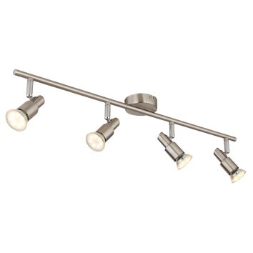 Kinley Plafonnier Luminaires Globo Lighting Chrome, Nickel mat, 4 lumières