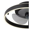 Conway Ventilateur de plafond lumineux Luminaires Globo Lighting LED Noir, 1 lumière, Télécommandes