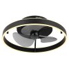 Conway Ventilateur de plafond lumineux Luminaires Globo Lighting LED Noir, 1 lumière, Télécommandes