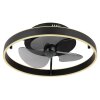 Conway Ventilateur de plafond lumineux Luminaires Globo Lighting LED Noir, 1 lumière, Télécommandes