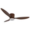 Armando Ventilateur de plafond lumineux Luminaires Globo Lighting LED Bois foncé, Écru, 1 lumière, Télécommandes