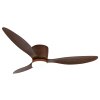 Armando Ventilateur de plafond lumineux Luminaires Globo Lighting LED Bois foncé, Écru, 1 lumière, Télécommandes