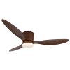 Armando Ventilateur de plafond lumineux Luminaires Globo Lighting LED Bois foncé, Écru, 1 lumière, Télécommandes
