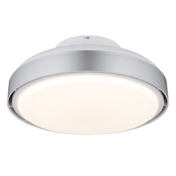 Carney Ventilateur de plafond lumineux Luminaires Globo Lighting LED Blanc, 1 lumière, Télécommandes