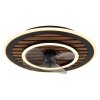 Trevino Ventilateur de plafond lumineux Luminaires Globo Lighting LED Écru, Noir, 1 lumière, Télécommandes