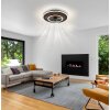 Trevino Ventilateur de plafond lumineux Luminaires Globo Lighting LED Écru, Noir, 1 lumière, Télécommandes