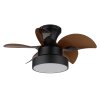 Kari Ventilateur de plafond lumineux Luminaires Globo Lighting LED Brun, Noir, 1 lumière, Télécommandes