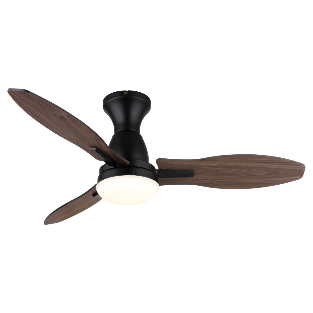 Gale Ventilateur de plafond lumineux Luminaires Globo Lighting LED Couleur bois, Écru, Noir, 1 lumière, Télécommandes main product photo
