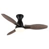Gale Ventilateur de plafond lumineux Luminaires Globo Lighting LED Couleur bois, Écru, Noir, 1 lumière, Télécommandes