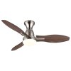 Gale Ventilateur de plafond lumineux Luminaires Globo Lighting LED Couleur bois, Écru, Nickel mat, 1 lumière, Télécommandes