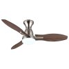 Gale Ventilateur de plafond lumineux Luminaires Globo Lighting LED Couleur bois, Écru, Nickel mat, 1 lumière, Télécommandes