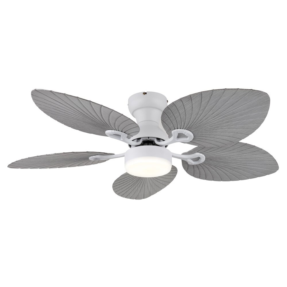 Elise Ventilateur de plafond lumineux Luminaires Globo Lighting LED Gris, Blanc, 1 lumière, Télécommandes main product photo