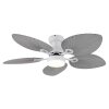 Elise Ventilateur de plafond lumineux Luminaires Globo Lighting LED Gris, Blanc, 1 lumière, Télécommandes