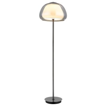 Avila Lampadaire Luminaires Globo Lighting LED Chrome, Noir, 1 lumière, Télécommandes