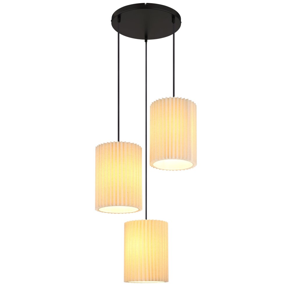 Page Suspension Luminaires Globo Lighting Noir, 3 lumières main product photo