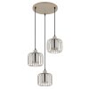 Alfred Suspension Luminaires Globo Lighting Sable, 3 lumières