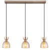 Massey Suspension Luminaires Globo Lighting Brun, 3 lumières