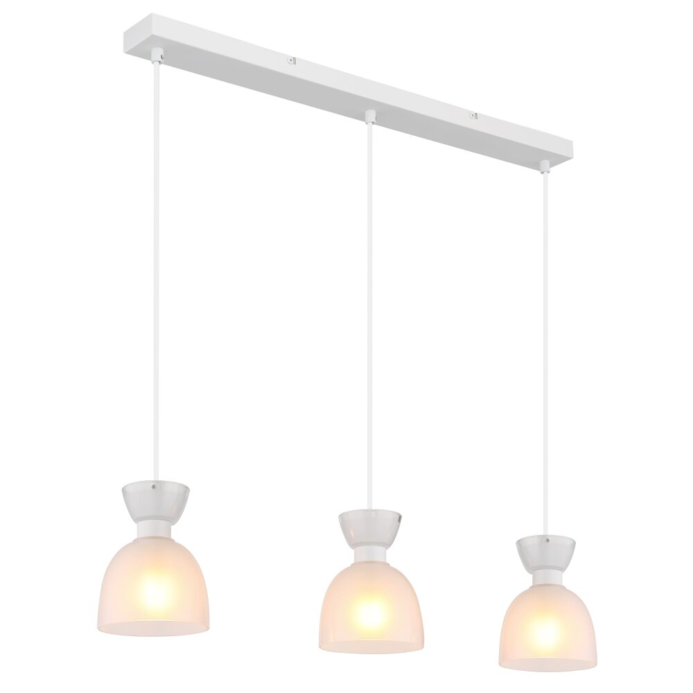 Massey Suspension Luminaires Globo Lighting Blanc, 3 lumières main product photo