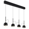 Donovan Suspension Luminaires Globo Lighting LED Chrome, Noir, 1 lumière