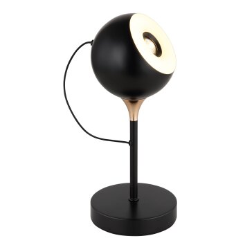 Donovan Lampe à poser Luminaires Globo Lighting LED Chrome, Noir, 1 lumière