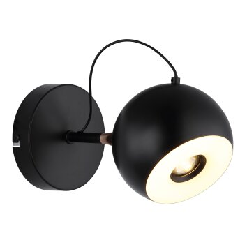 Donovan Applique murale Luminaires Globo Lighting LED Chrome, Noir, 1 lumière