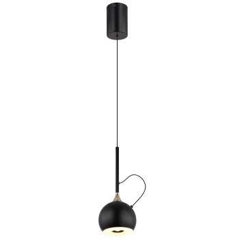 Donovan Suspension Luminaires Globo Lighting LED Chrome, Noir, 1 lumière