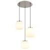 Kladora Suspension Luminaires Globo Lighting Nickel mat, 3 lumières