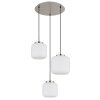 Kladora Suspension Luminaires Globo Lighting Nickel mat, 3 lumières