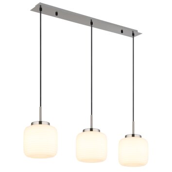 Kladora Suspension Luminaires Globo Lighting Nickel mat, 3 lumières