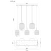 Kladora Suspension Luminaires Globo Lighting Nickel mat, 5 lumières