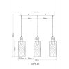 Osborne Suspension Luminaires Globo Lighting Brun, Noir, 3 lumières