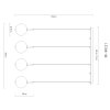 Lacy Suspension Luminaires Globo Lighting LED Noir, 1 lumière