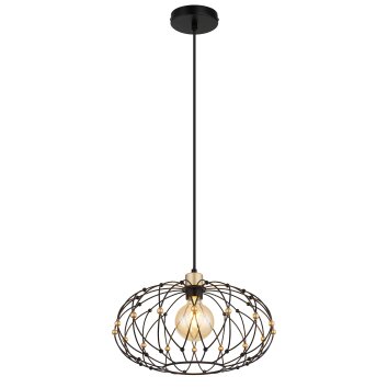 Greys Suspension Luminaires Globo Lighting Noir, 1 lumière