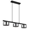 Higgins Suspension Luminaires Globo Lighting Noir, 3 lumières