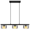Higgins Suspension Luminaires Globo Lighting Noir, 3 lumières