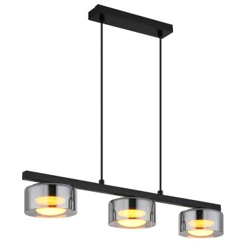 Higgins Suspension Luminaires Globo Lighting Noir, 3 lumières