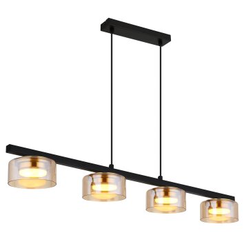 Higgins Suspension Luminaires Globo Lighting Or, Noir, 4 lumières