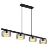 Higgins Suspension Luminaires Globo Lighting Noir, 4 lumières Higgins Suspension Luminaires Globo Lighting Noir, 4 lumières
