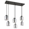 Felicia Suspension Luminaires Globo Lighting Noir, 6 lumières